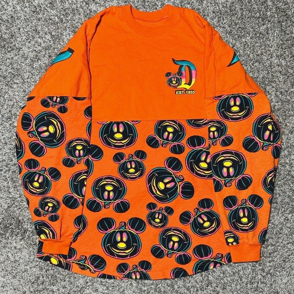Orange Graphic Pumpkin Face Long Sleeve Tee from Spirit Jersey